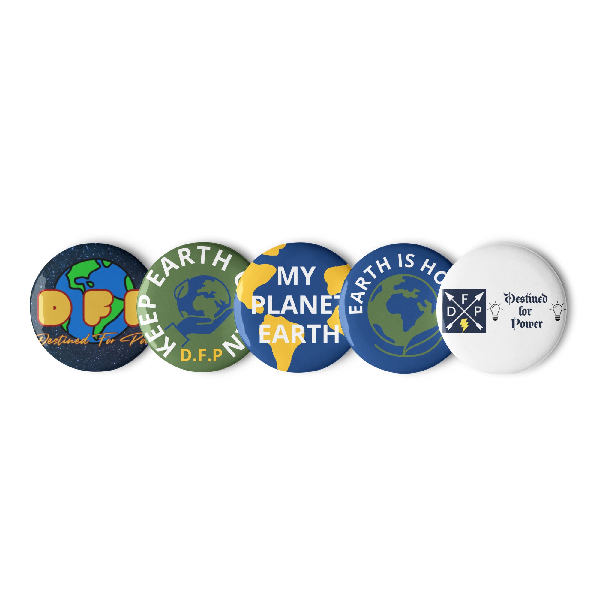 Set of EARTH pin buttons